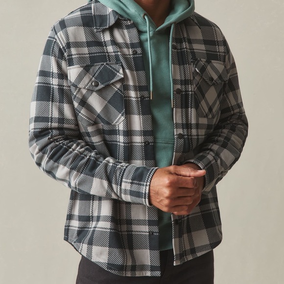 American Giant Other - American Giant Unisex RedWood Fleece Overshirt Silent Storm Size L Made In USA